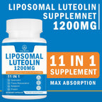 VITACRLLYNMN Liposomal Luteolina 1200 mg – Complejo 11 en 1 Antioxidante y Cognitivo, 60 Cápsulas