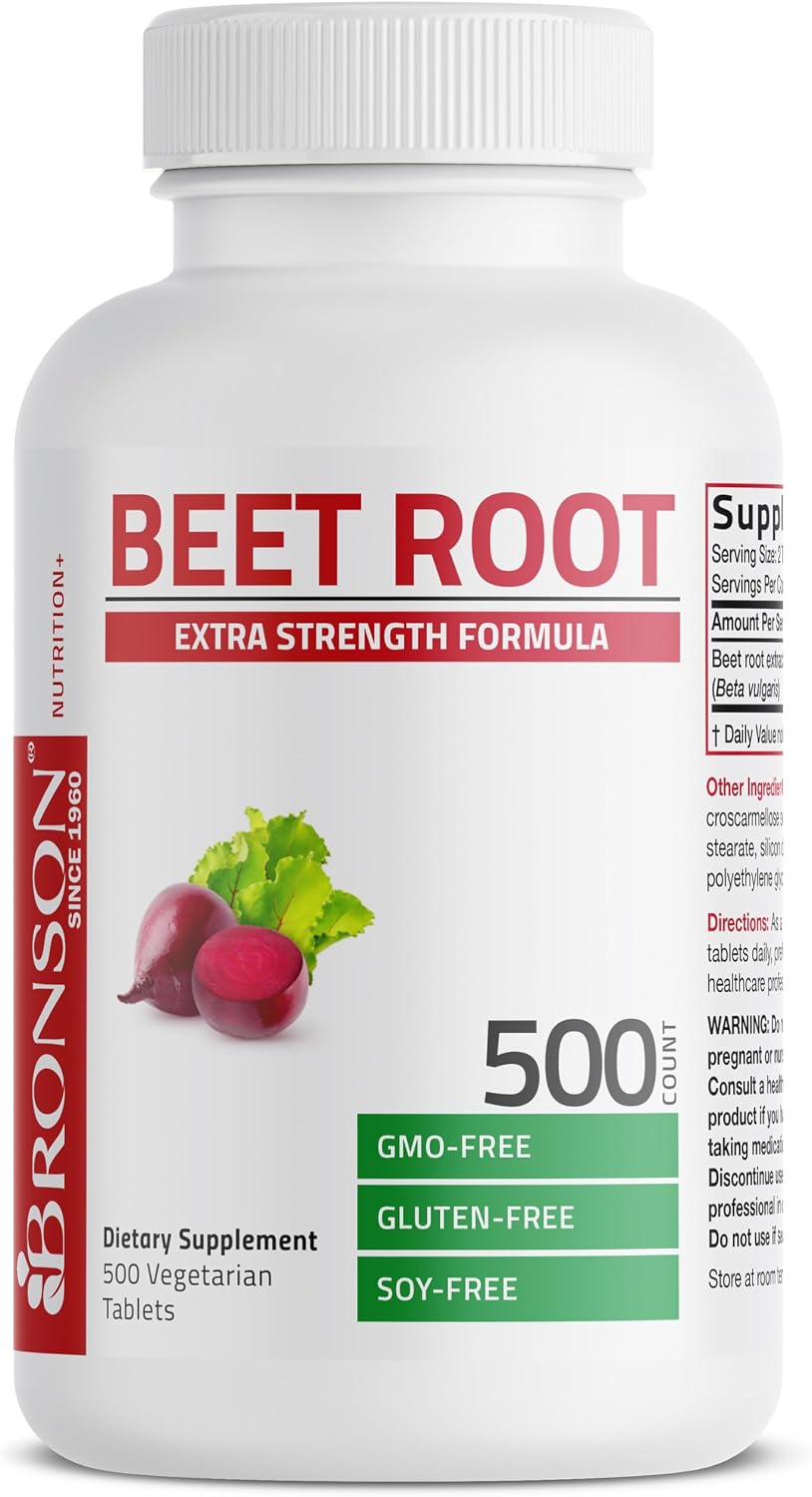 Bronson Raíz de Remolacha Extra Strength - 500 Comprimidos Vegetarianos