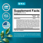 BNH Brain Blossom - Suplemento para Memoria y Enfoque con Azafrán, Ginseng y Cúrcuma, 180 Cápsulas