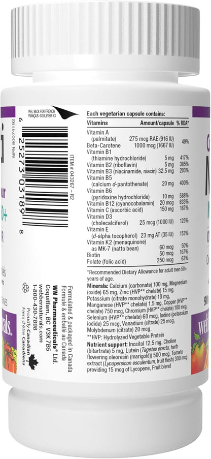 Webber Naturals Men's 50+ Most Complete – La vitamina D contribuye a la absorción y utilización normal del calcio – Image 10