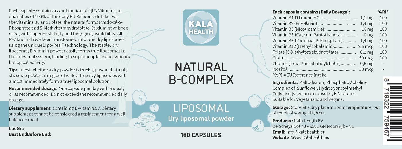 Procapsin Complejo B Liposómico Natural con las 6 Vitaminas B Importantes - 180 Cápsulas