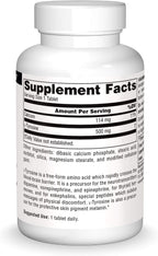 Source Naturals L-Tirosina 500 mg - 50 Comprimidos