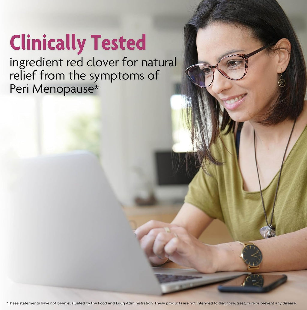 Promensil Perimenopause, Suplemento para Mujeres con Isoflavonas de Trébol Rojo, Biotina y Vitamina D, 30 Comprimidos
