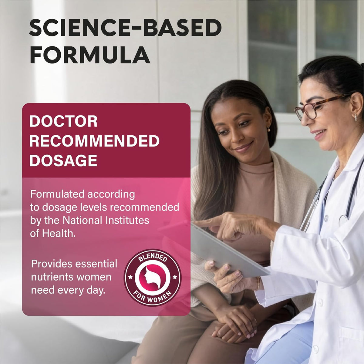 NUTRAHARMONY Multivitamínico para Mujeres 47 – Digestión suave: La forma quelada del hierro (bisglicinato ferroso) – Image 5