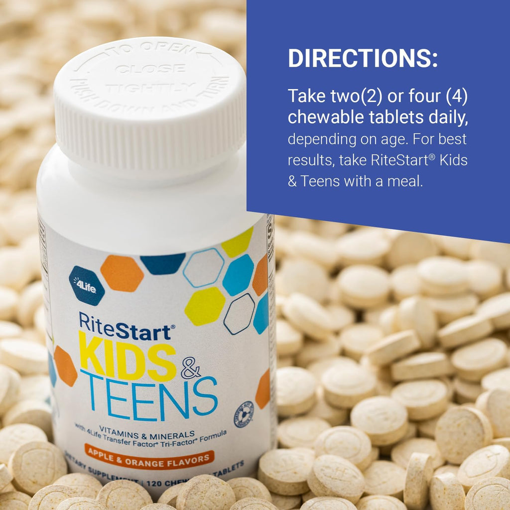 4Life RiteStart Kids and Teens Multivitamin Chewables, 120 comprimidos