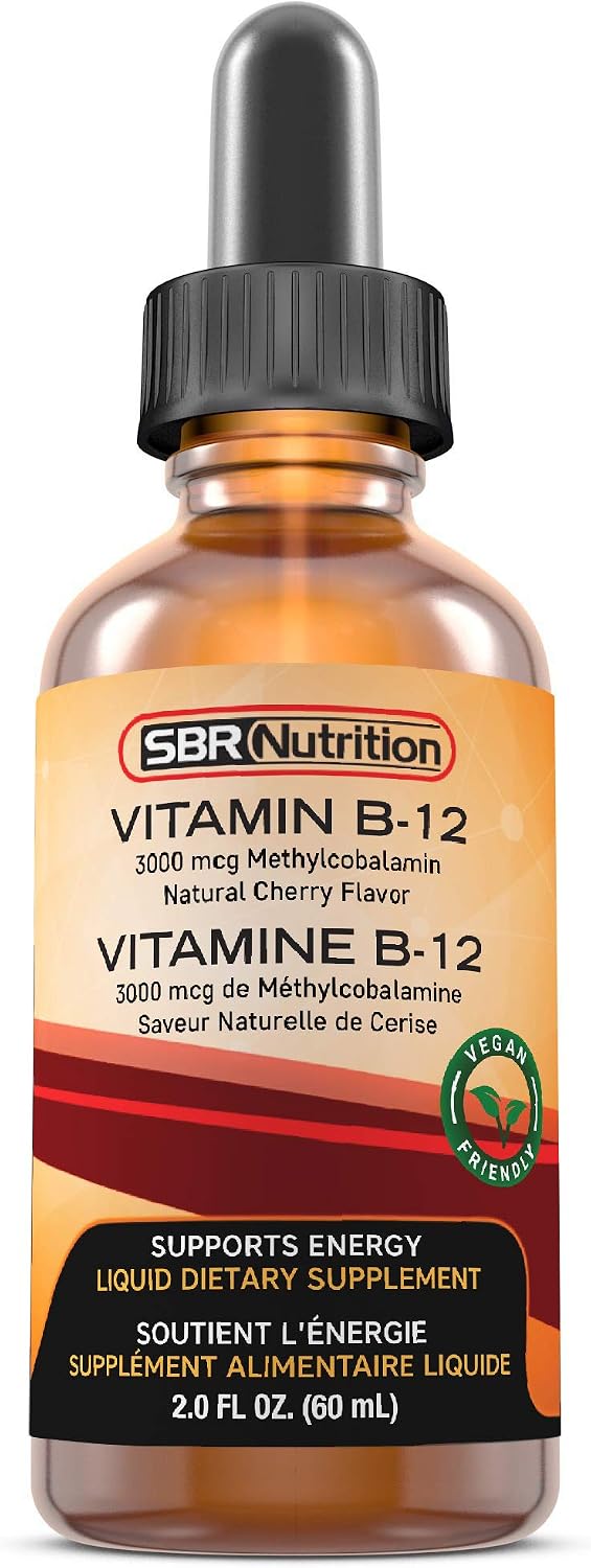 Vitamina B12 Sublingual Gotas Líquidas - Metilcobalamina 3000mcg - 60 Dosis - Vegano
