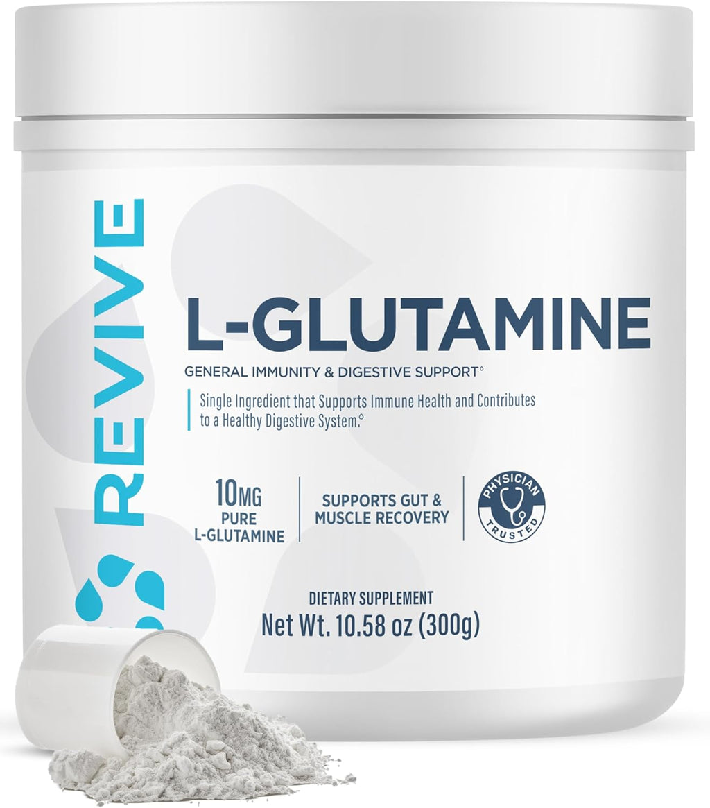 Revive MD Gut L-Glutamina en Polvo – Recuperación y Salud Digestiva – 30 Dosis (10g cada una)