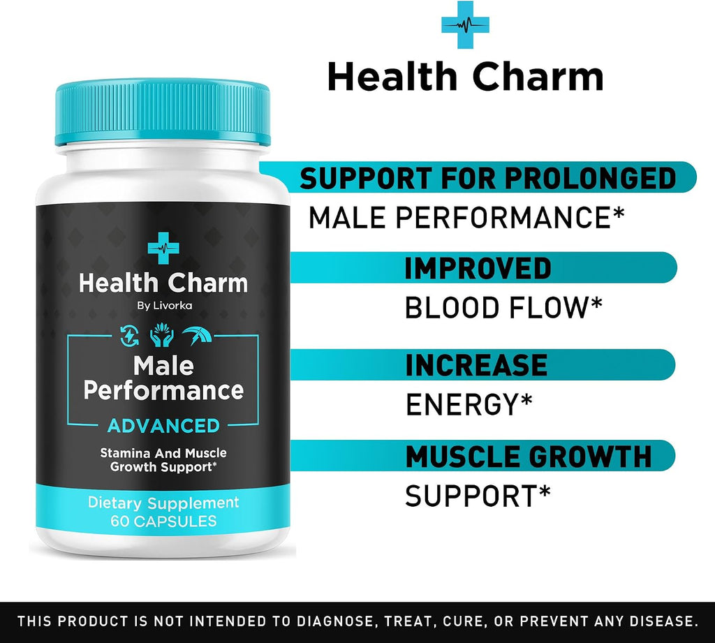 Health Charm (3 Pack) – Cápsulas Multivitamínicas para Hombres, 180 Cápsulas (3 Meses)