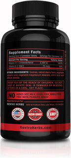 Revive Herbs Vitamina K2 D3 - Comprimidos Masticables Sabor Cereza (90 uds)