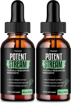 Potent Stream Drops - Complemento para la Salud de la Próstata con Shilajit y MCT Oil (2 Pack)
