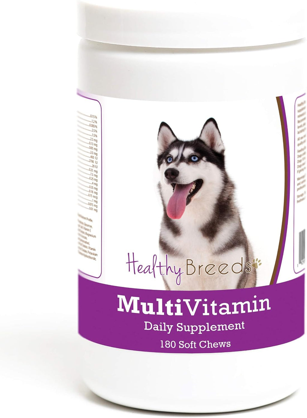 Healthy Breeds Multivitamínico en masticables blandos para perros Siberian Husky, 180 unidades