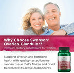 Swanson Ovarian Glandular - Complemento para la Salud Glandular Femenina - 2 Frascos de 60 Cápsulas (250 mg cada una)