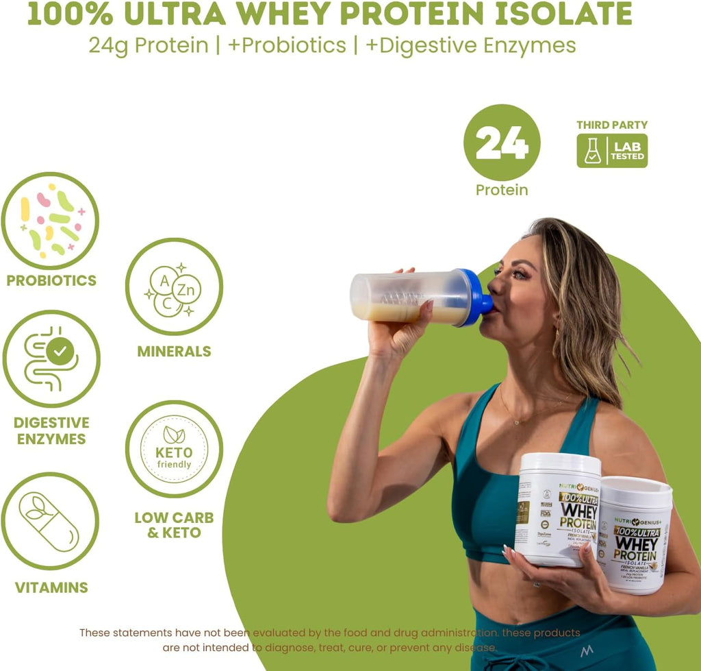 Nutrigenius+ Protein Source – 24g de Aislado de Proteína de Suero por Ración – Sabor Mantequilla de Cacahuete