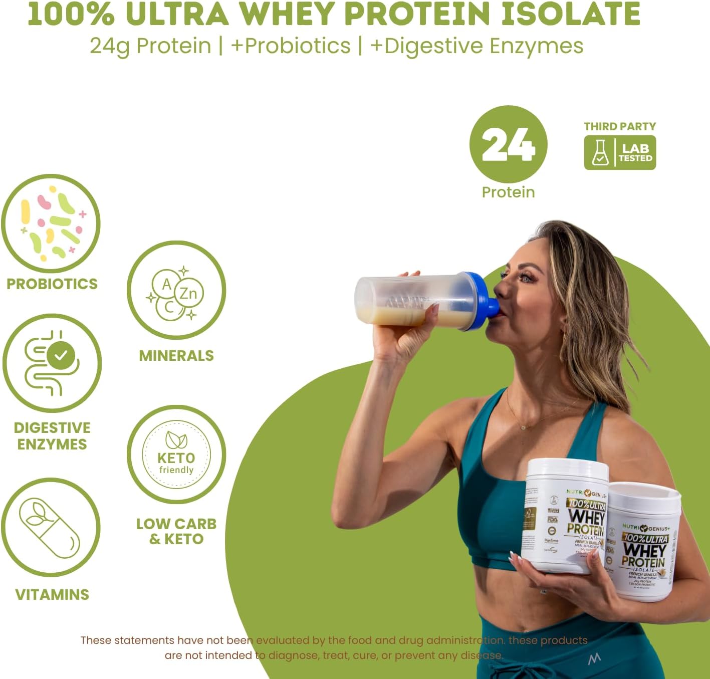 Nutrigenius+ Protein Source – 24g de Aislado de Proteína de Suero por Ración – Sabor Mantequilla de Cacahuete