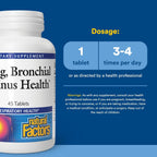 Salud Pulmonar, Bronquial y Sinusal de Natural Factors, Suplemento Natural para la Salud Respiratoria, 45 comprimidos