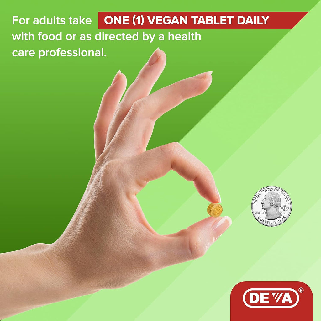 Deva Multivitamínico y Mineral Vegano Sin Hierro - Fórmula de Alta Potencia - 90 Comprimidos