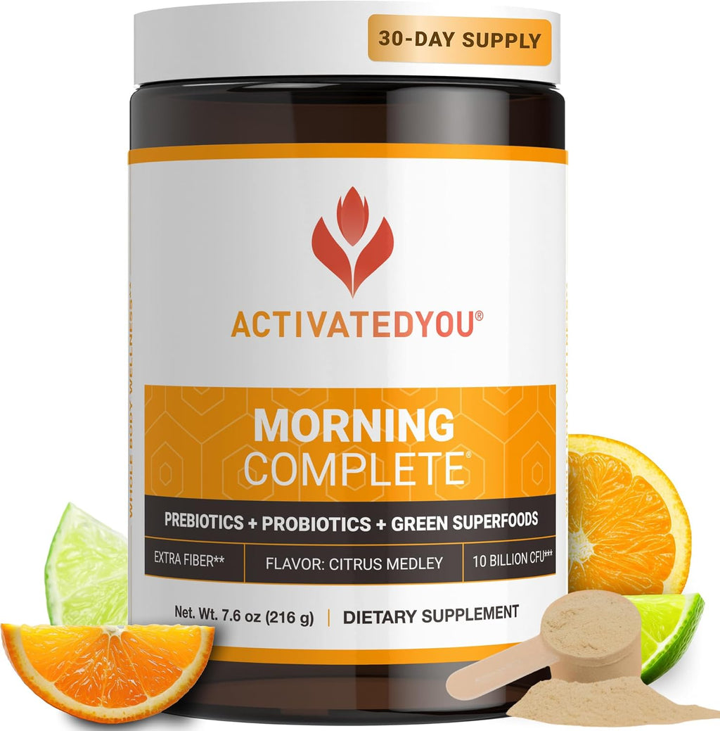 ACTIVEDYOU Morning Complete Mezcla de Verduras y Probióticos - 30 porciones (Cítricos)