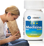 Reliable-1 Laboratories Meclizina HCL 25 mg, 100 Tabletas Masticables