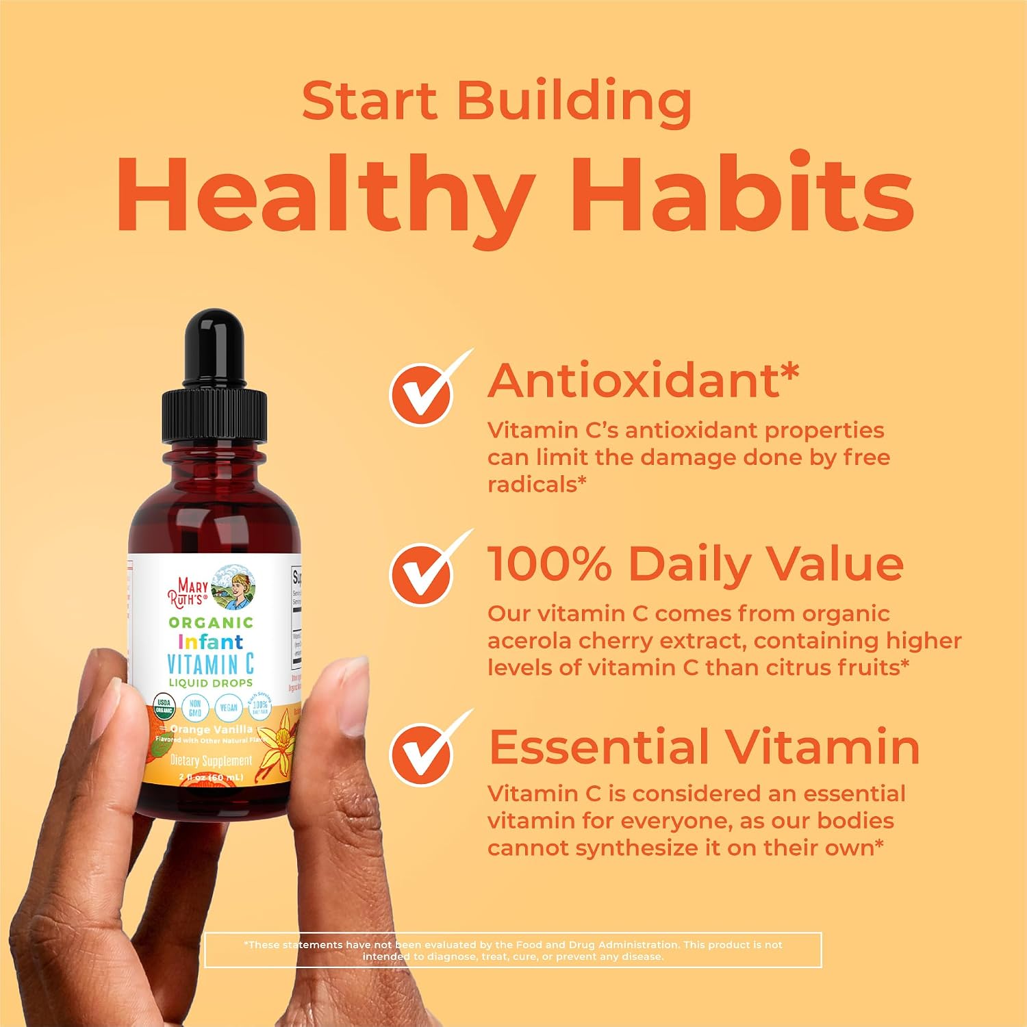 MaryRuth's Gotas Líquidas de Vitamina C Orgánica para Bebés (6-12 Meses)