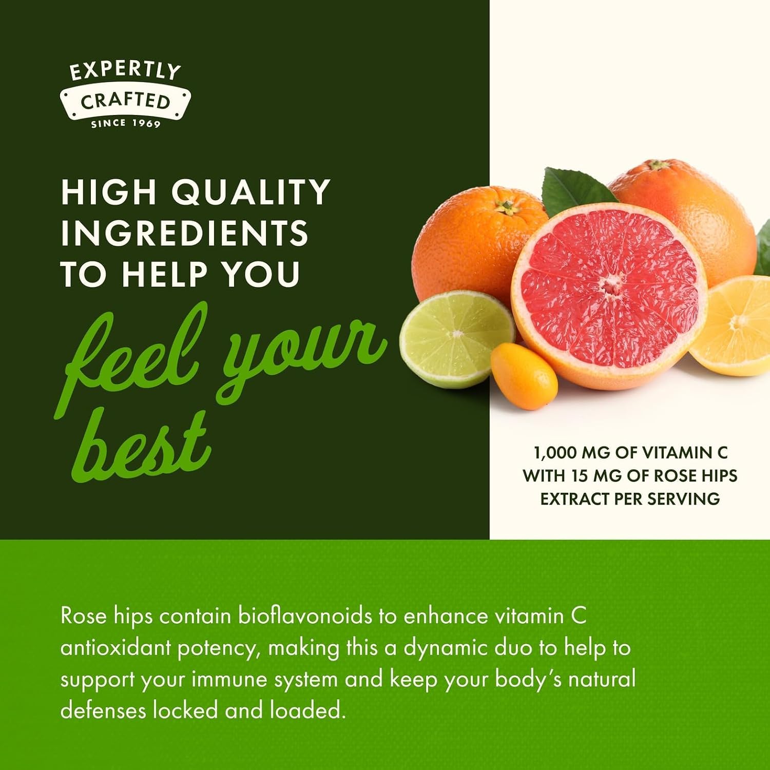 Swanson Vitamina C con Escaramujo - Complemento Alimenticio 1000 mg - 2 Pack (180 Cápsulas)