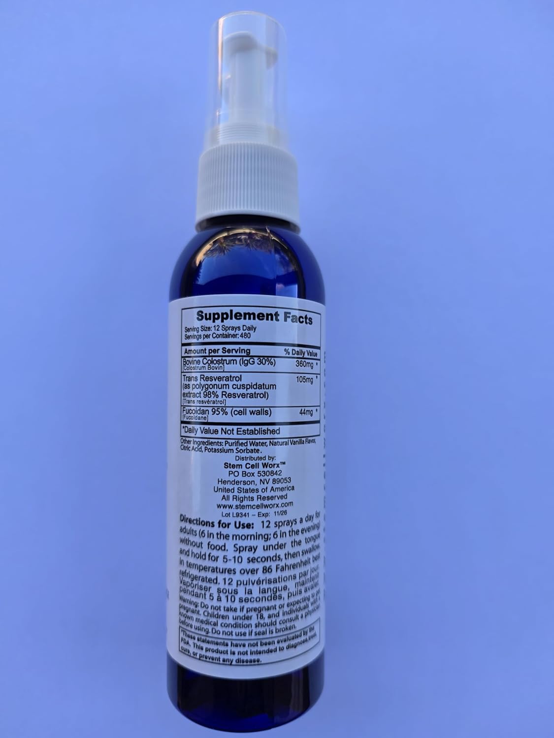 Stem Cell Worx Suplemento Intraoral para Células Madre - Paquete de 3