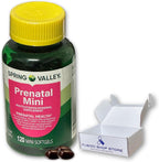FUSION SHOP STORE – Vitaminas Prenatales para Mujeres, 120 Mini Cápsulas Blandas Multivitamínicas con Omega-3 DHA