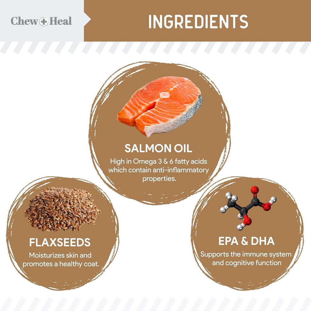 Anti Itch para Perros - 360 Golosinas Blandas Omega para Piel y Pelaje - Mezcla de Aceite de Salmón con Ácidos Grasos Esenciales, Omega 3, 6, Vitaminas, Antioxidantes - Hecho en EE.UU. (2 Paquetes de 180, Sabor a Mantequilla de Maní)