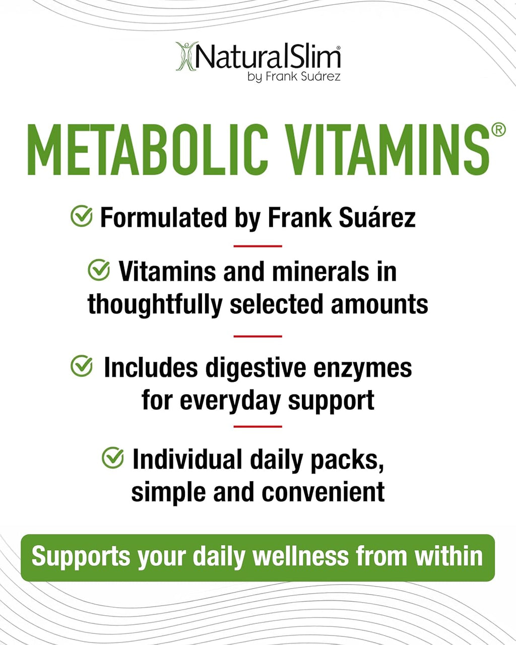 NaturalSlim Metabolic Vitamins – Multivitamínico con Enzimas Digestivas y Complejo B