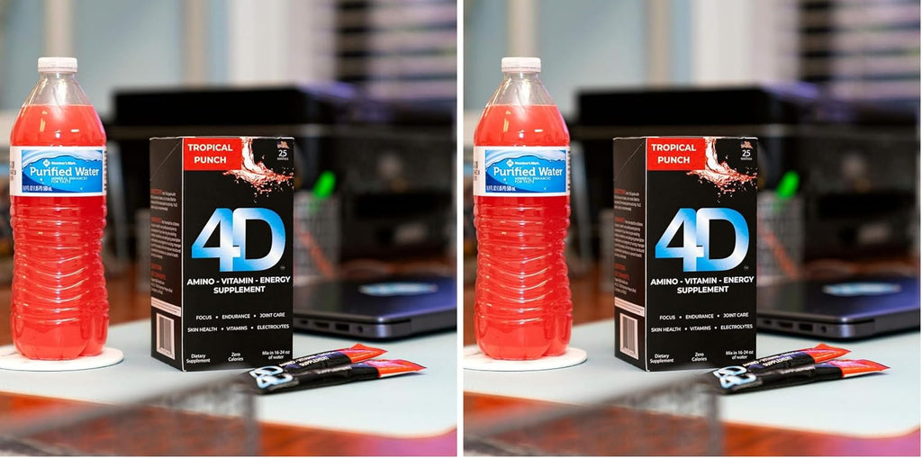 4D Clean Energy Suplemento de Aminoácidos, Vitaminas y Energía, 25 unidades