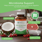 Microbiome Balance – Suplemento para la Salud Digestiva con Monolaurina y Ácido Caprílico – 120 Cápsulas