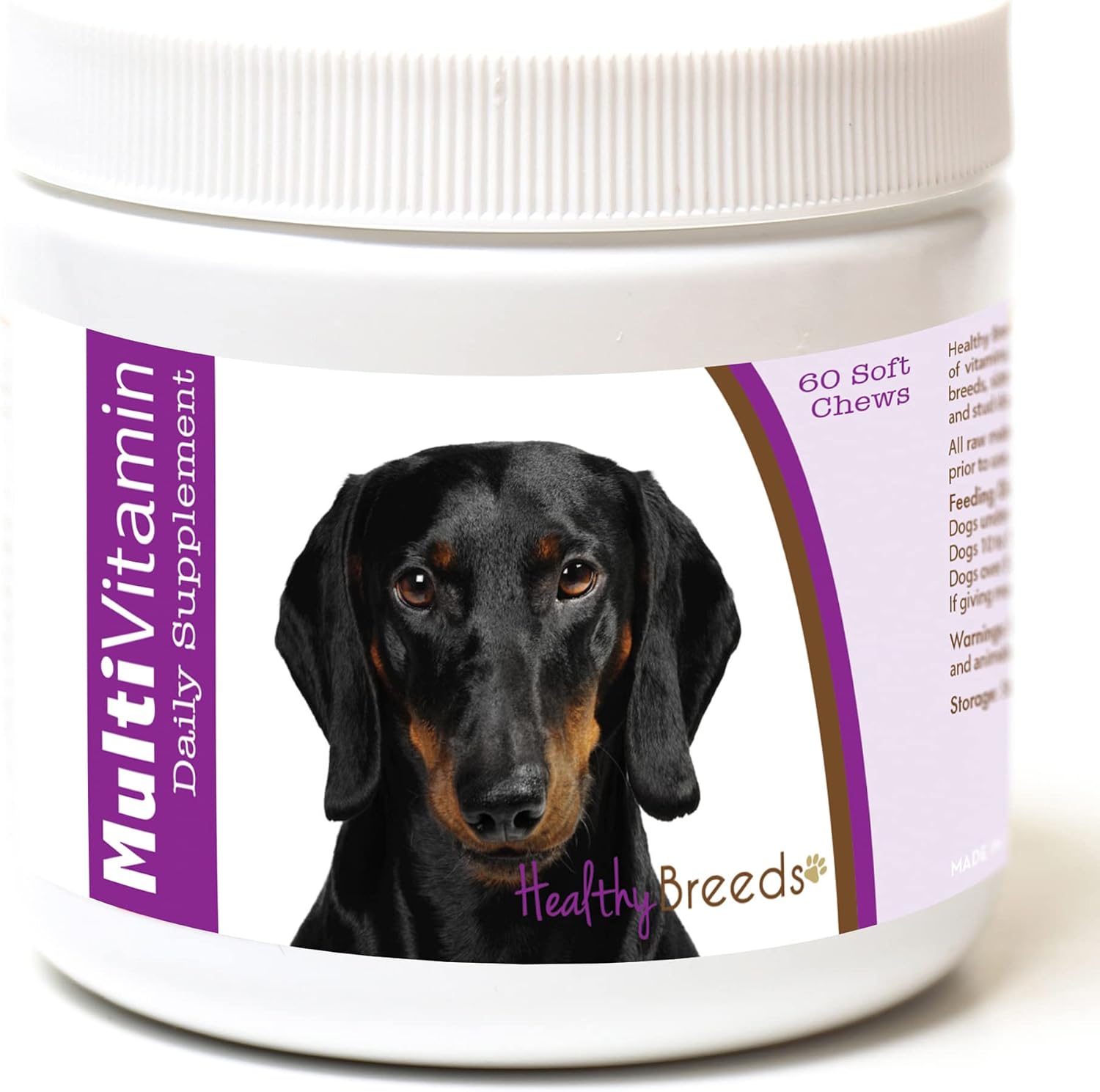 Healthy Breeds Multivitamínico para Perros Dachshund – Masticables Blandos 60 unidades
