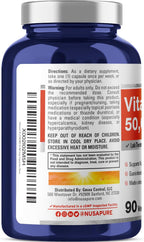 NusaPure Vitamina D3 50.000 IU 90 Cápsulas Veganas (No-GMO)