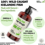 Deley Naturals Icelandic Fish Oil for Dogs - Omega 3 EPA/DHA - 473ml