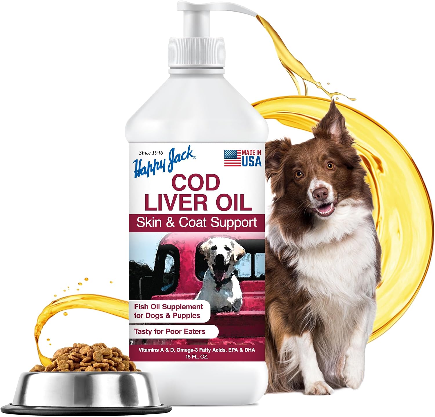 Aceite de Hígado de Bacalao para Perros, 473 ml