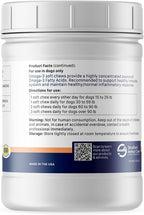 Pharmaceuticals EZ Chew Omega-3 Fatty Acid Soft Chew Max Strength para Perros Grandes y Gigantes - 150 unidades