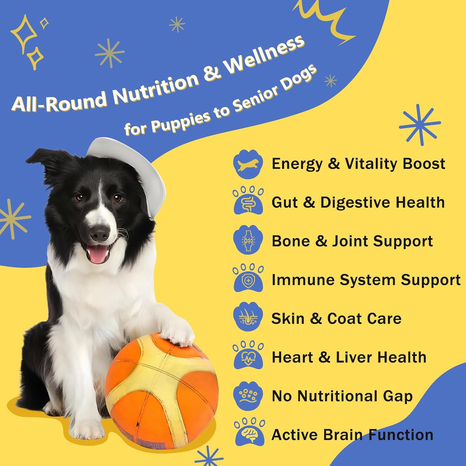 NATURE TARGET Multivitamínico para Perros, 12 en 1, Liofilizado, Sabor Pollo - 120 Unidades