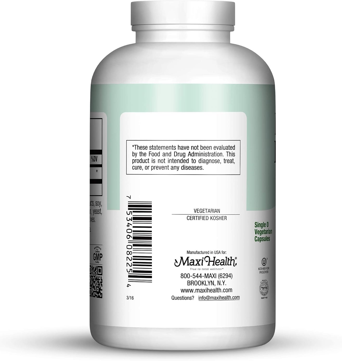 Maxi Health Cápsulas Vegetales Vacías Tamaño 0, 250 Unidades