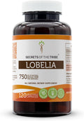 Secrets of the Tribe Lobelia 120 Cápsulas, 750 mg, Lobelia Inflata Seca Cultivada Responsablemente