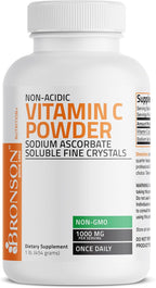 Bronson Vitamina C No Ácida en Polvo - Ascorbato de Sodio, 454g (1 libra)