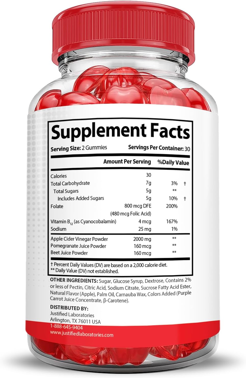 Justified Laboratories Vital Pump XL Extreme 2000MG Gomas de Rendimiento