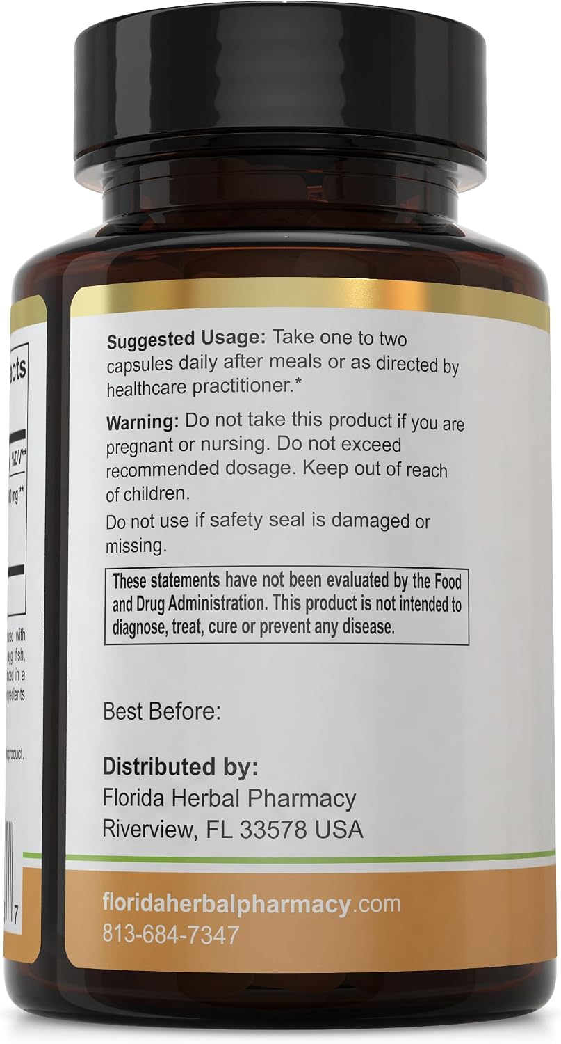 Florida Herbal Pharmacy Pao Pereira Bark Extract Supplement Capsules