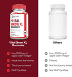 Justified Laboratories Vital Grow XL Gominolas de Vinagre de Manzana con Vitamina B12 - 1000 mg - Pack de 5 (150 porciones)