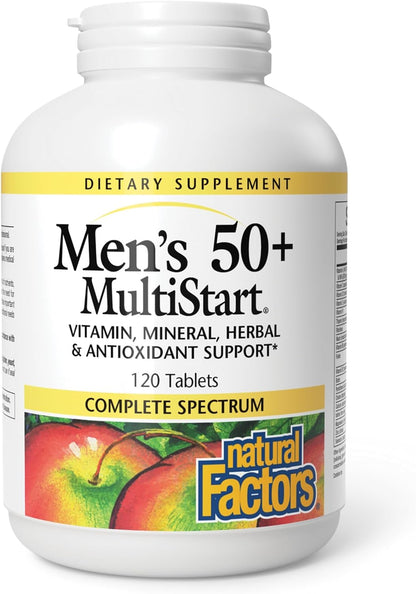 Natural Factors, Men's 50+ MultiStart – Apoyo inmunológico: El zinc y la vitamina D contribuyen al funcionamiento – Image 1