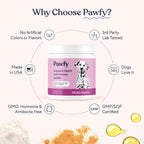 Pawfy Multivitamínicos para Perros 15 en 1 | Vitaminas para Piel y Pelaje | Apoyo para Perros Mayores | 30 Comprimidos