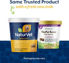 NaturVet VitaPet Senior Daily Vitamins Plus Glucosamine para Perros, 60 comprimidos masticables