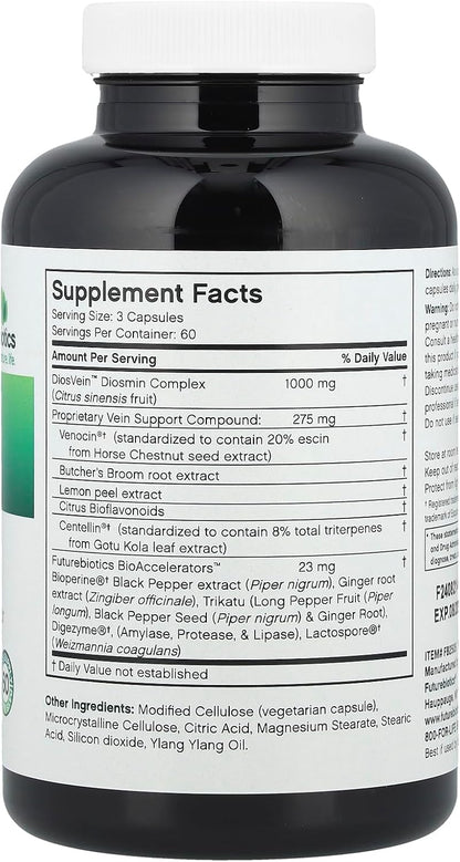 Futurebiotics VeinFactors, 180 Cápsulas Vegetarianas – Image 2