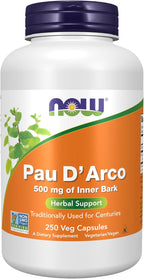 Pau D'Arco (Tabebuia heptaphylla) 500 mg - 250 Cápsulas Veganas