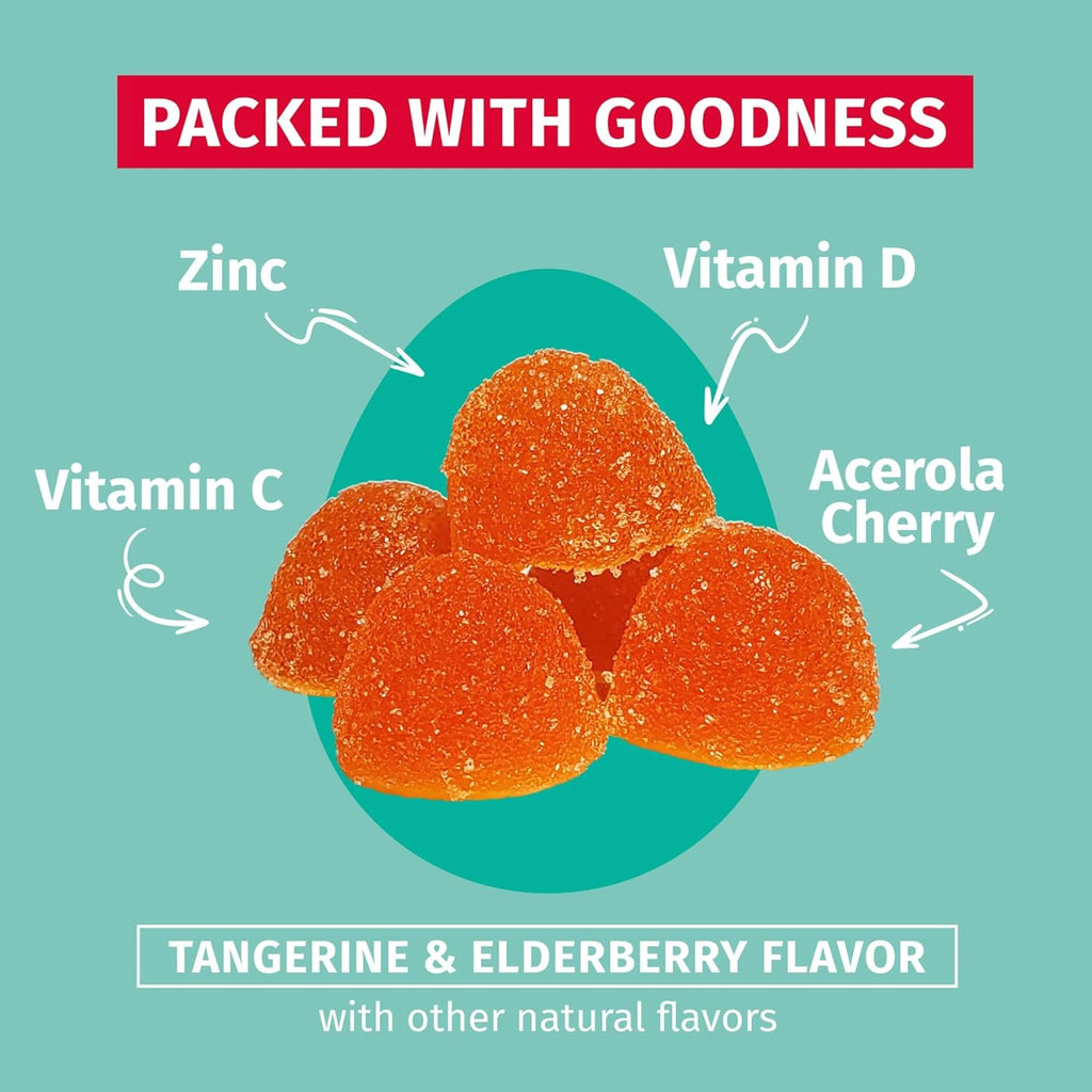 TEJA Gominolas de Apoyo Inmunitario para Adolescentes con Vitamina C, D, Zinc y Acerola - 60 Gominolas (2x30)