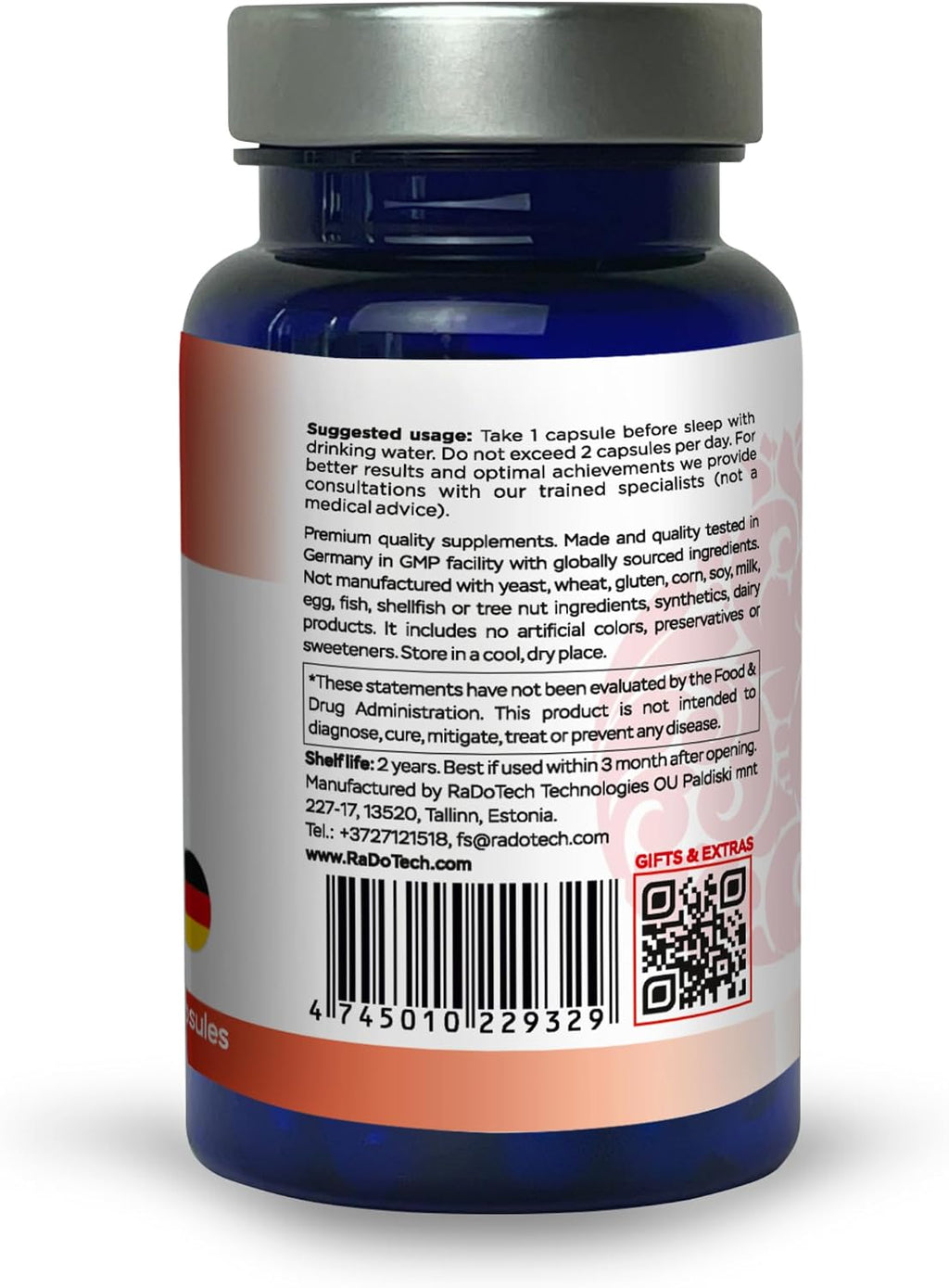 RaDoTech VeinoTune – Apoyo para la salud venosa con castaño de indias 300 mg y vitamina C, 60 comprimidos