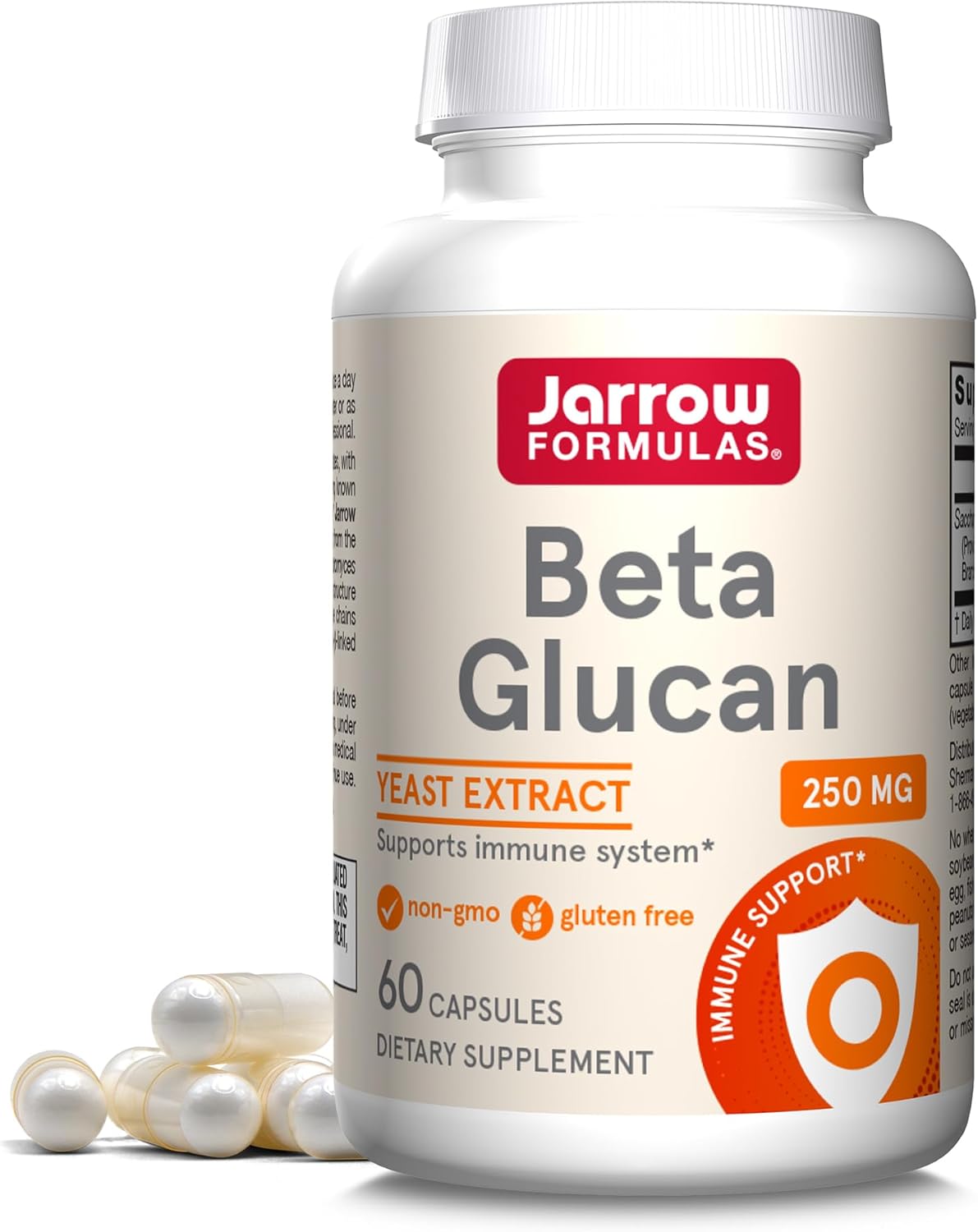 Jarrow Formulas Beta Glucan, 60 Cápsulas - Suplemento para el Sistema Inmunitario